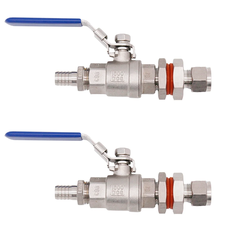 Weldless HLT HERMS Valve kit 1/2" Tubing Hose Barb Brewer Hardware | Дом и сад