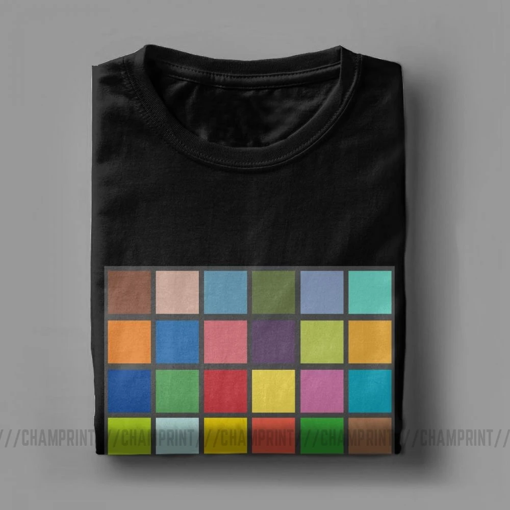 Мужская цветная клетчатая настольная футболка винтажная хлопковая с коротким