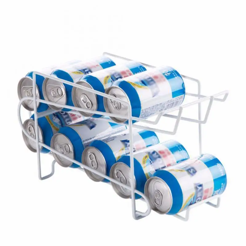 

1PC Can Storage Holder Double-Layer Beer Soda Drink Can Storage Rack Durable Refrigerator Can Organizer Kitchen Storage Gadgets