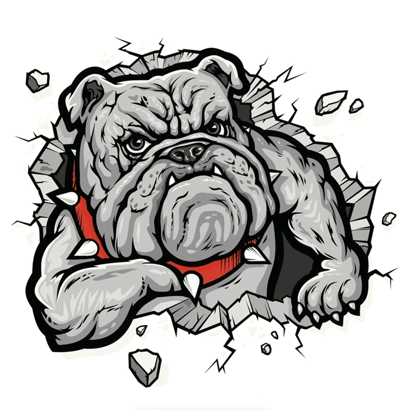 

15cmx14cm Bulldog in the hole Vinyl Car stickers Decals Motorcycle Accessories Car-Window Decorative Goods PVC
