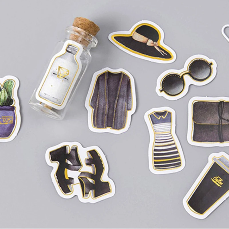 45 шт./упак. самоклеящаяся Горячая наклейки для стемпинга пуля журнал этикетки