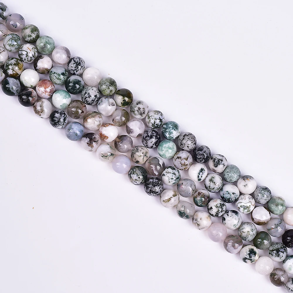 Бусины Asingeloo моховые агаты зеленые белые бусины 6-12 мм сделай сам для изготовления