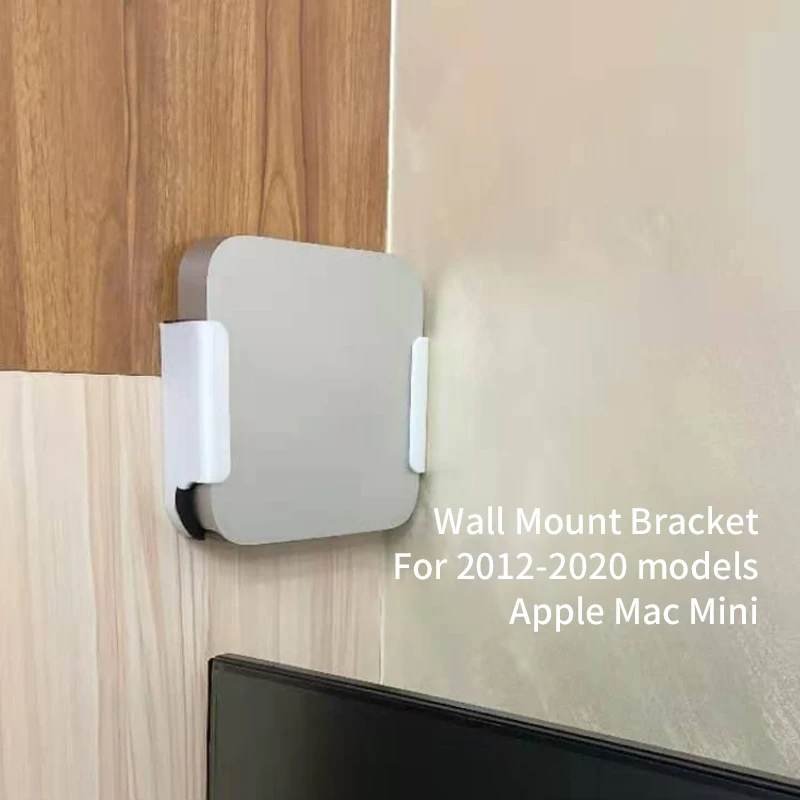 Wall Bracket For Apple Mac Mini 2012-2020 Computer Back Mounted Desktop Bottom Bracket Accessories Monitor Back-hanging Holder