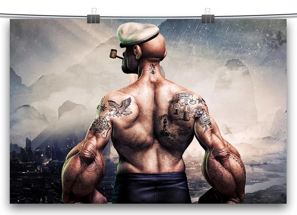 

Canvas Painting Vigorous Fitness Animation Poster Wall Art Pictures for Living Room Print No Frame Home Decor