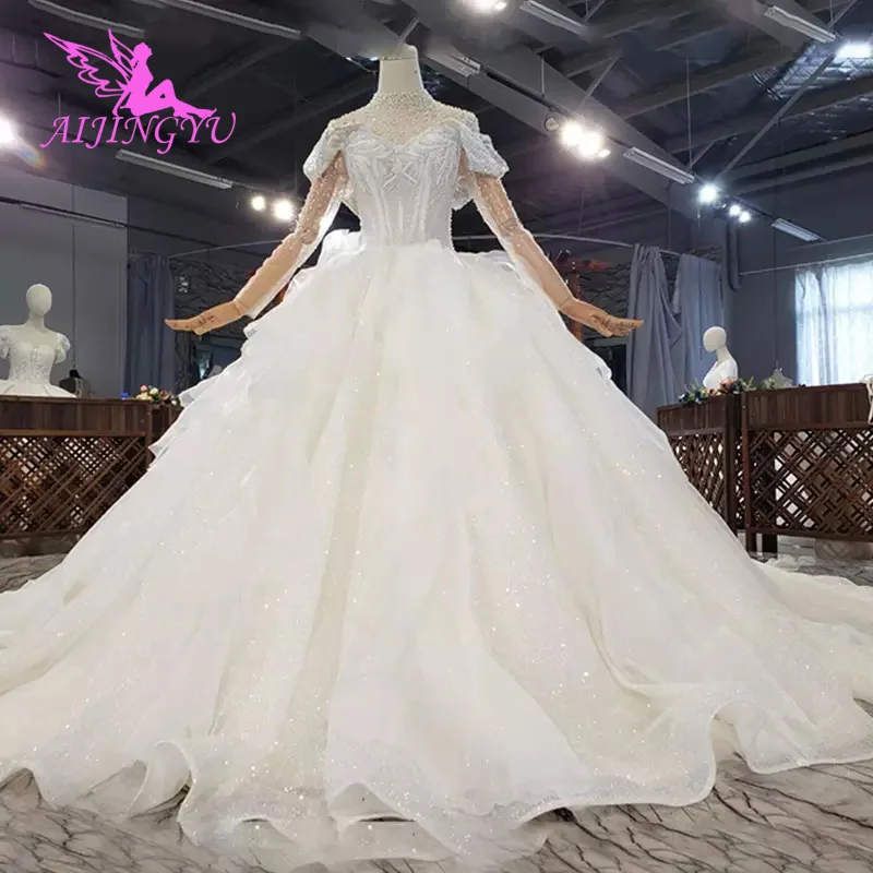 

AIJINGYU Dresses For Bride Lace Gowns Store Mexico 3D Empire Royal Gownes Wear To A Wedding Sexy Dress
