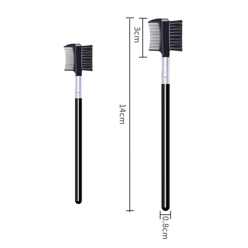 4 шт. набор для бровей кисть премиум класса угловая и пудры стальная расческа