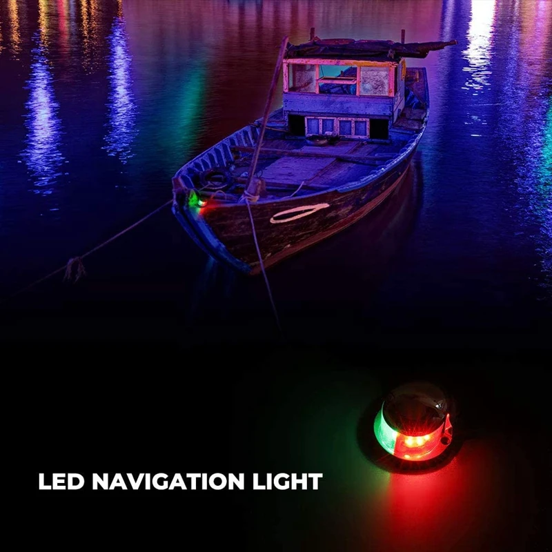 

Boat Marine LED Navigation Light Red and Green Boat Navigation Light Fits for Boat Pontoon Yacht Skeeter