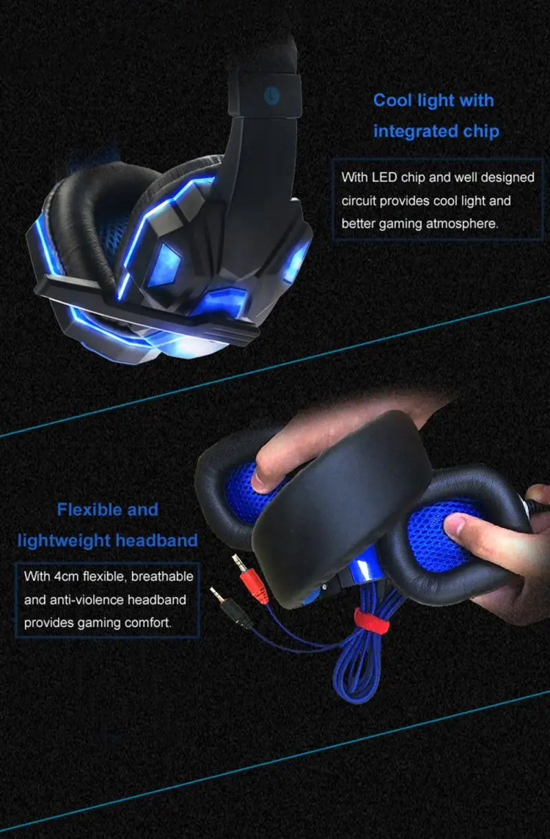 3 5 мм Проводные Игровые наушники геймер гарнитура стерео звук с микрофоном