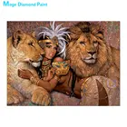 Для женщин и львов, алмазная живопись, портрет животных, Круглый, полная дрель, Nouveaute, сделай сам, мозаика, вышивка, 5D, вышивка крестиком, домашний декор