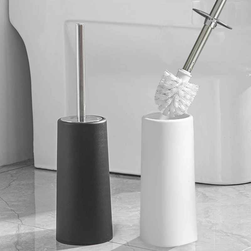 

White Plastic Bathroom Toilet Brush Holder Household Floor Standing Cleaning Tools Toilet Brush Brosse Wc Bathroom Accessories