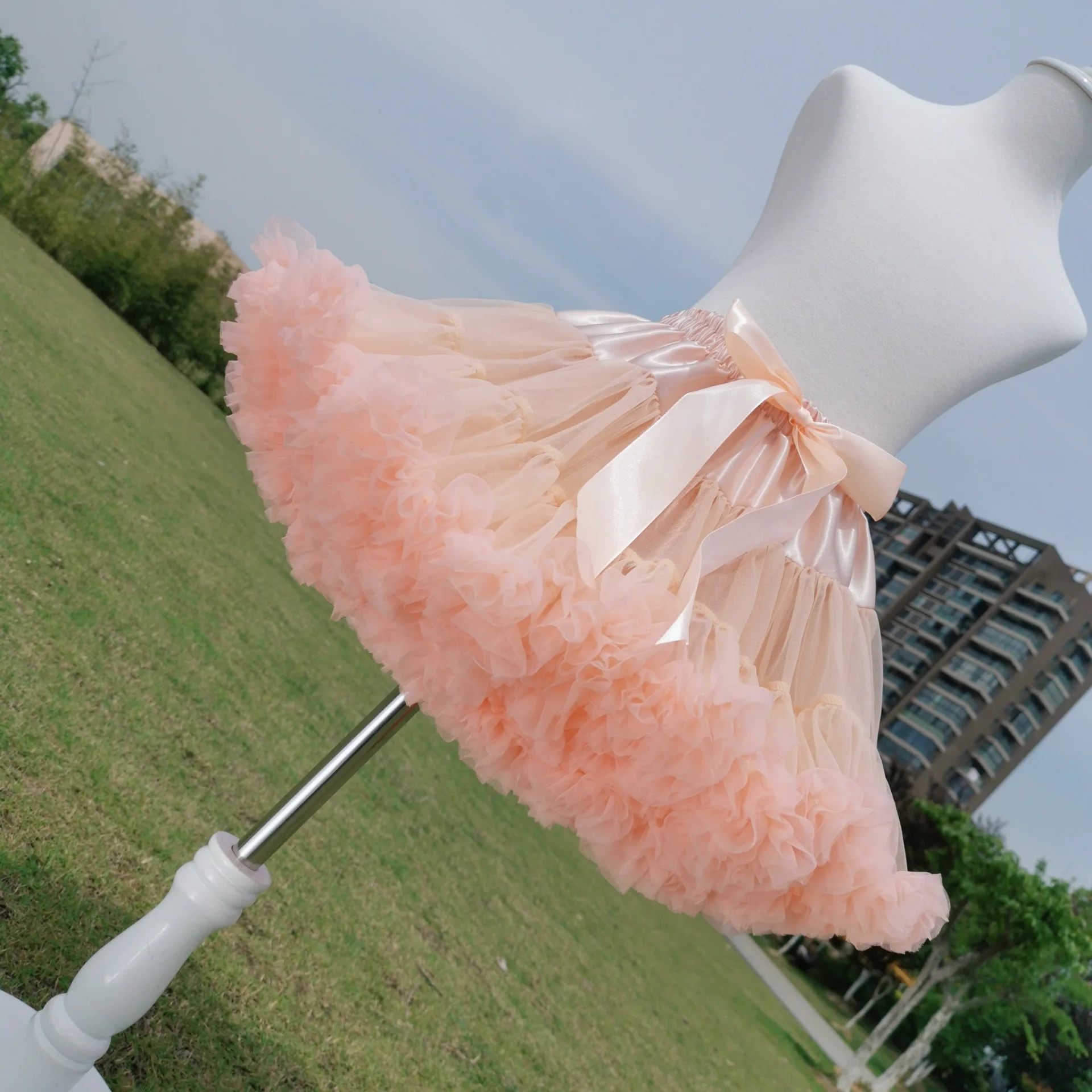 

Skirt European American Children Shirt Children's Pettiskirt Girls' Veil Dress Summer Tutu Princess Dress Mesh Clouds Crinoline