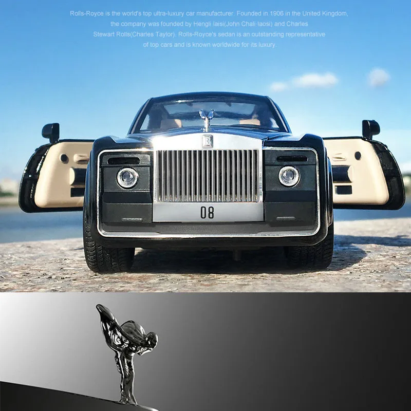 

1:24 Rolls Royce Auto Model Metalen Model Auto Legering Spuitgieten Auto Kinderen Speelgoed Gift Collectibles Gratis Verzending