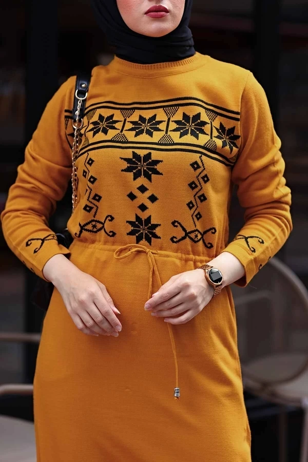 TUGBA ladies sweater dress Ethnic Pattern Muslim for women dresses for women Muslim long dress Muslim women turkey