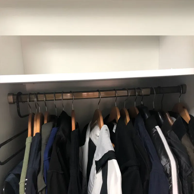 Вешалка для одежды Vanzlife из толстого алюминиевого сплава Регулируемая гардероба