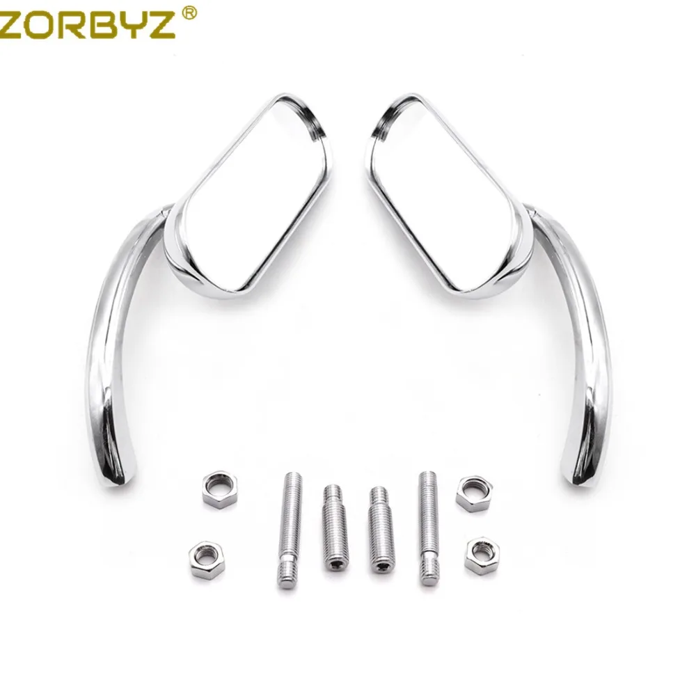 ZORBYZ 1 пара мотоцикл хром мини овальные боковые зеркала для Harley Dyna Softail Sportster Touring