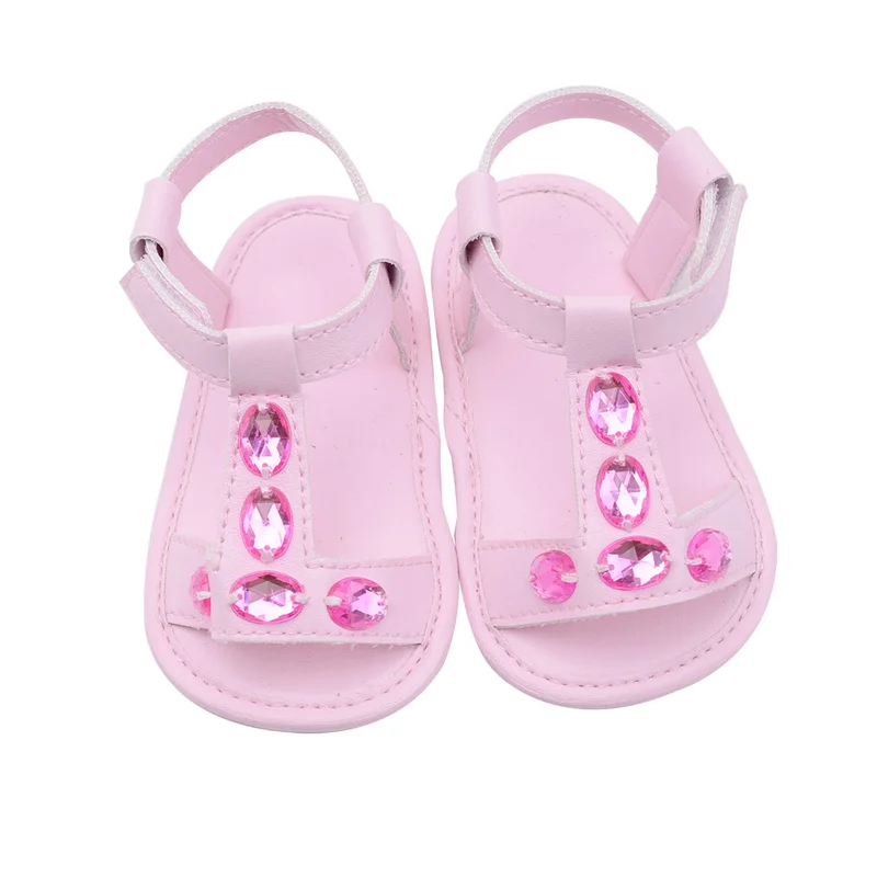 Baby Shoes Girl Boy Sandals Toddler Infant New PU Soft sole Solid Diamond Outdoor walking Prewalker Summer baby shoes