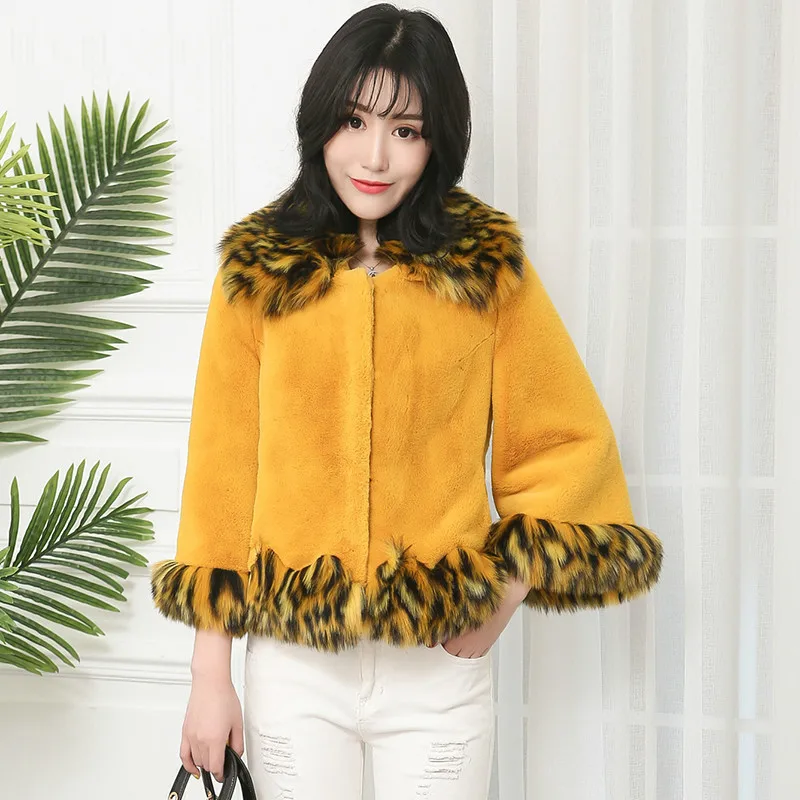Пальто из искусственного лисьего меха Женская куртка осенне-зимнее пальто