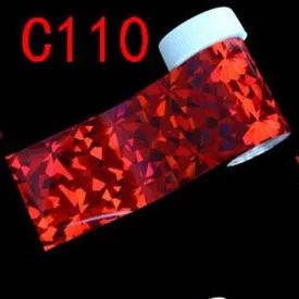 C110 233 Тип 4*100 см голографические наклейки из фольги для переноса ногтей слайдер Радужная зимняя наклейка s для маникюра Nailart украшения(2 - Color: C110