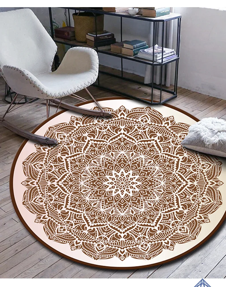 

Bohemian Psychedelic Carpet Square Anti-Skid Area Floor Mat 3D Rug Non-slip Mat Dining Room Living Room Soft Bedroom Carpet 03