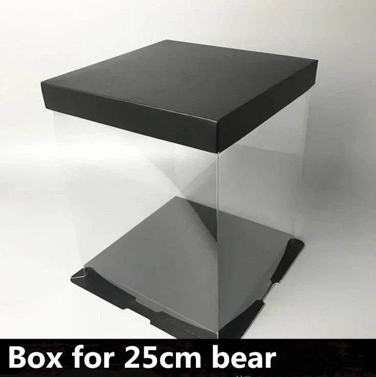 box for 20cm bear Горячая Распродажа кролик, собака, панда, единорог, плюшевый медведь, роза, мыльный цветок, искусственная игрушка, рождественские подарки для женщин, подарок на день Святого Валентина - Цвет: box for 20cm bear