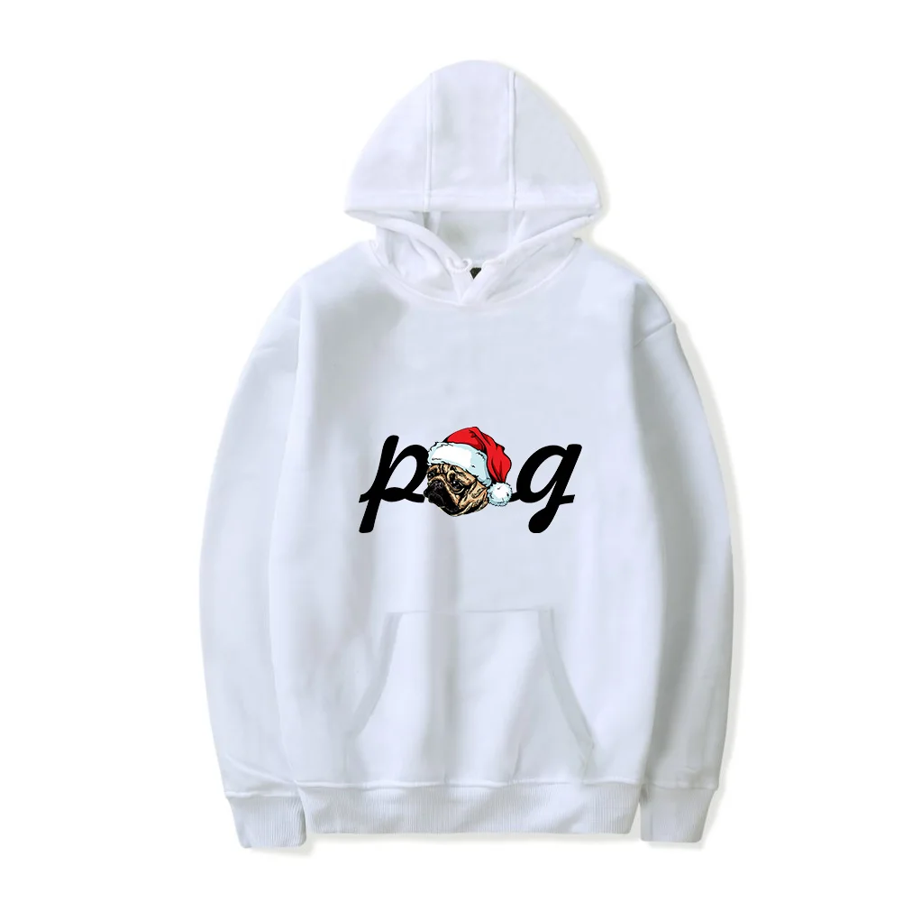 

Cute Printed FUNNY PUG Hoodies Men Sweatshirts Women New Fashion Dog Hip Hop Tracksuits Autumn Boys Girls Animal White Pullovers