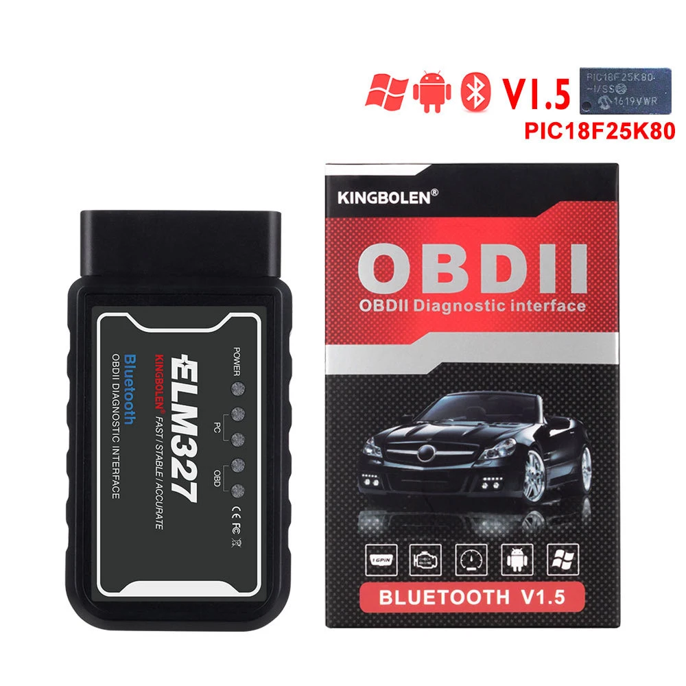 ELM327 WiFi Bluetooth V1.5 PIC18F25K80 чип OBD2 диагностический сканер obd-ii считыватель кодов для iPhone iOS Android PC OBD 2 сканирующий инструмент