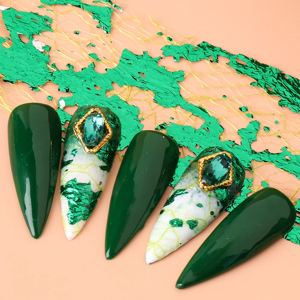 1 шт. голографические наклейки для ногтей с 3D сеткой зеркальная нестандартная