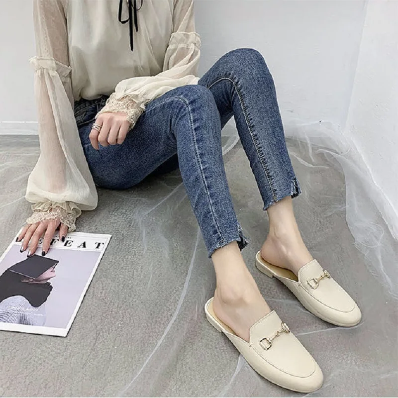 

My-Love 2020 New Outdoor Shoes Woman Mules Platform Slippers Sandals Half Slippers Female Lazy Women's Shoes Wear Slippers