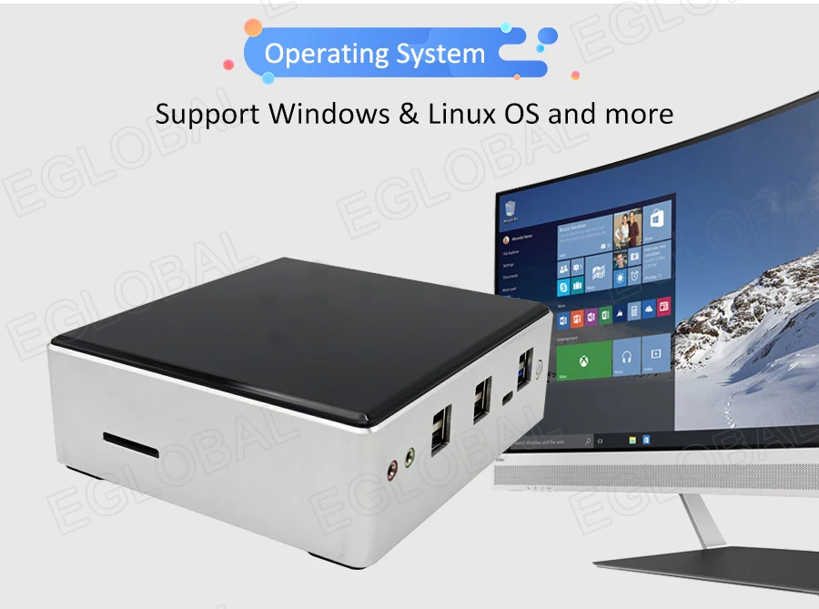 Кулер Eglobal с Windows 10 8 поколения Intel i7 8550U i5 8250U DDR4 M.2 NVME SSD игровой мини-компьютер 2020 |