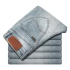 Джинсы мужские потертые Стрейчевые в стиле хип-хоп, байкерские Брюки Slim Fit, винтажные джинсовые штаны в стиле панк, байкерские