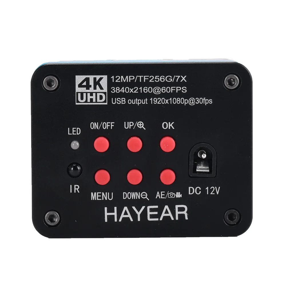 Hayear Real 4K UHD цифровой микроскоп промышленный C-mount Видео 60FPS камера для PCB ЦП ремонт