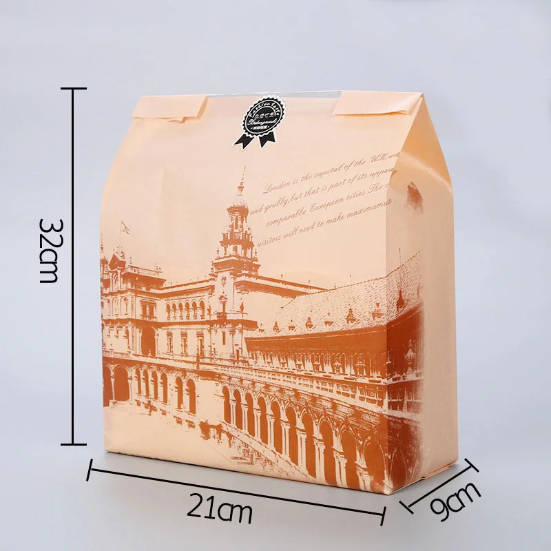 100 шт/партия пластиковые подарочные пакеты с ручками крафт бумага бутик