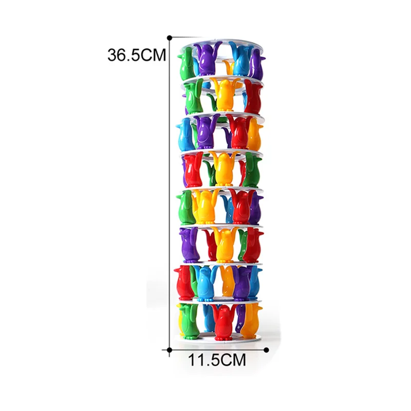 

Penguin Tower Collapse Balance Game Toy for Children Party Family Funny Games Crazy Penguin Crash Tower Thrill Challenge Toy
