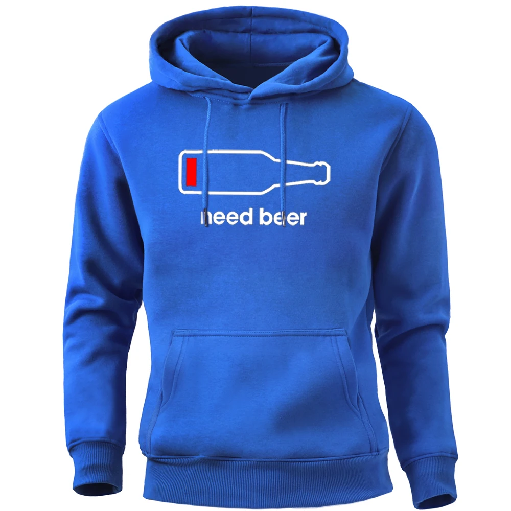 

Funny Hoodies Low Power Need Beer Sweatshirt men's Pullovers Soft Shirt Jumper Tops 2020 Tracksuit Harajuku Streetwear Crewneck