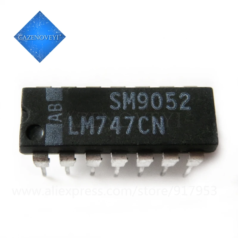 

5pcs/lot LM747CN LM747 DIP-14 In Stock