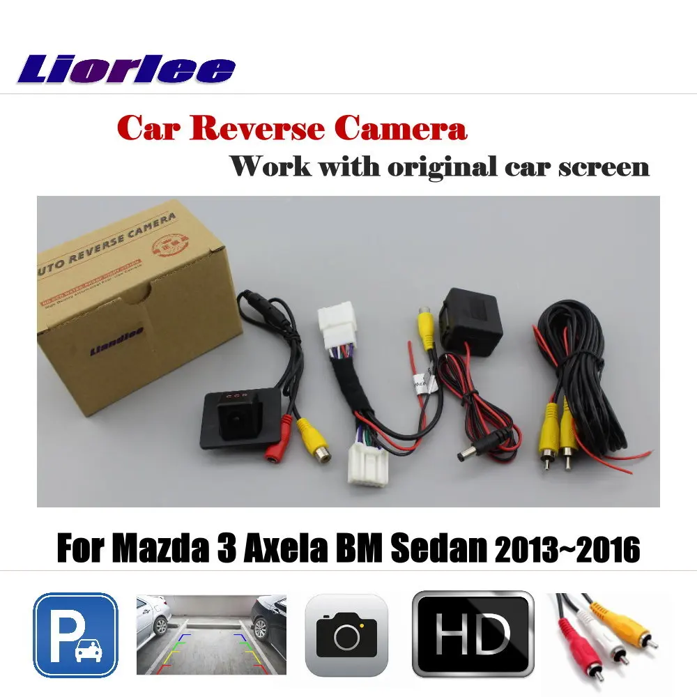

Car Reverse Rearview Camera (6V) For Mazda 3 Mazda3 Axela BM Sedan 2013~2016 Original Screen / Backup Parking CAM