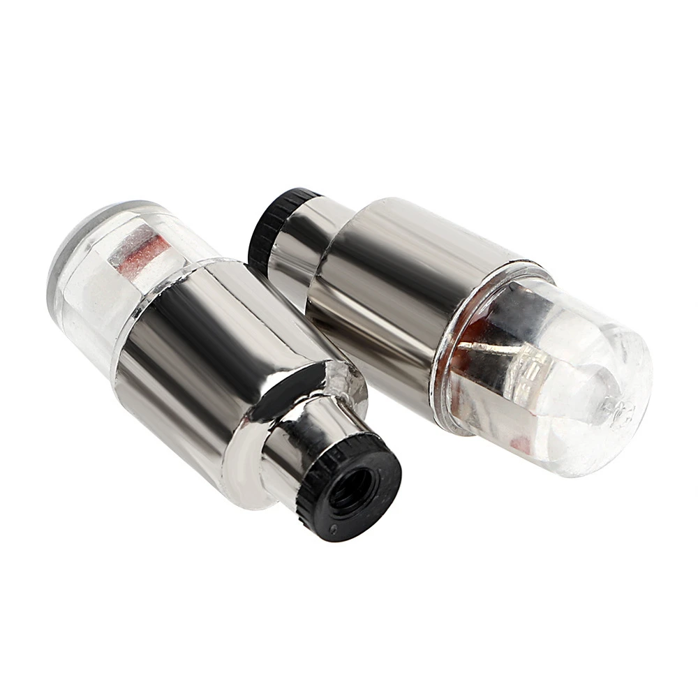 2 Pcs/set Tahan Air LED Tutup Batang Katup Ban Neon Light Aksesoris Mobil Sepeda Motor Sepeda Mobil Auto Tahan Lama Tahan Karat