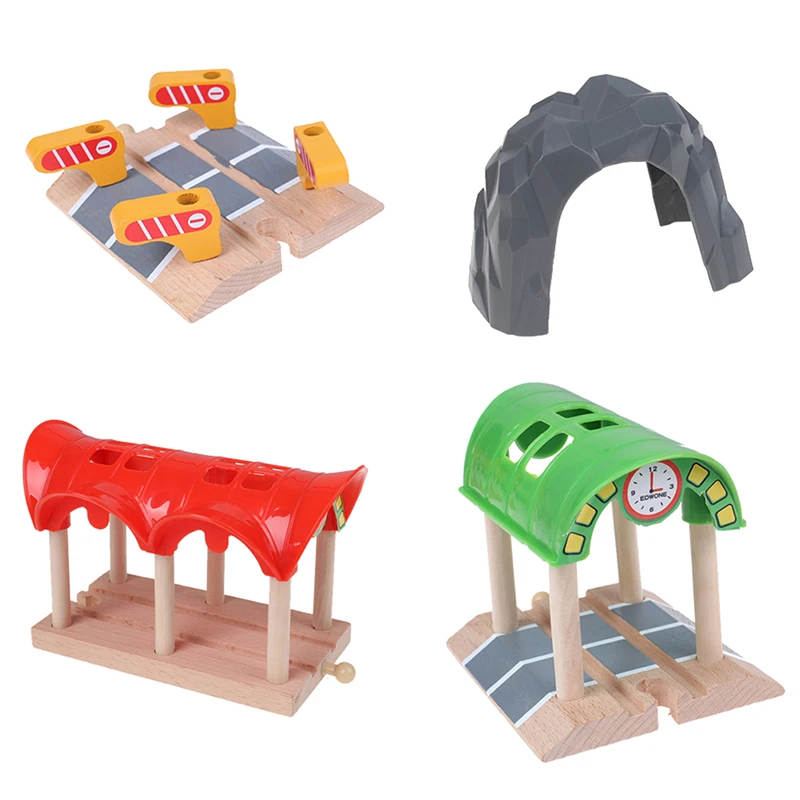 

Train Track Scene Compatible Wooden Train Track Wooden Railway Train Accessories