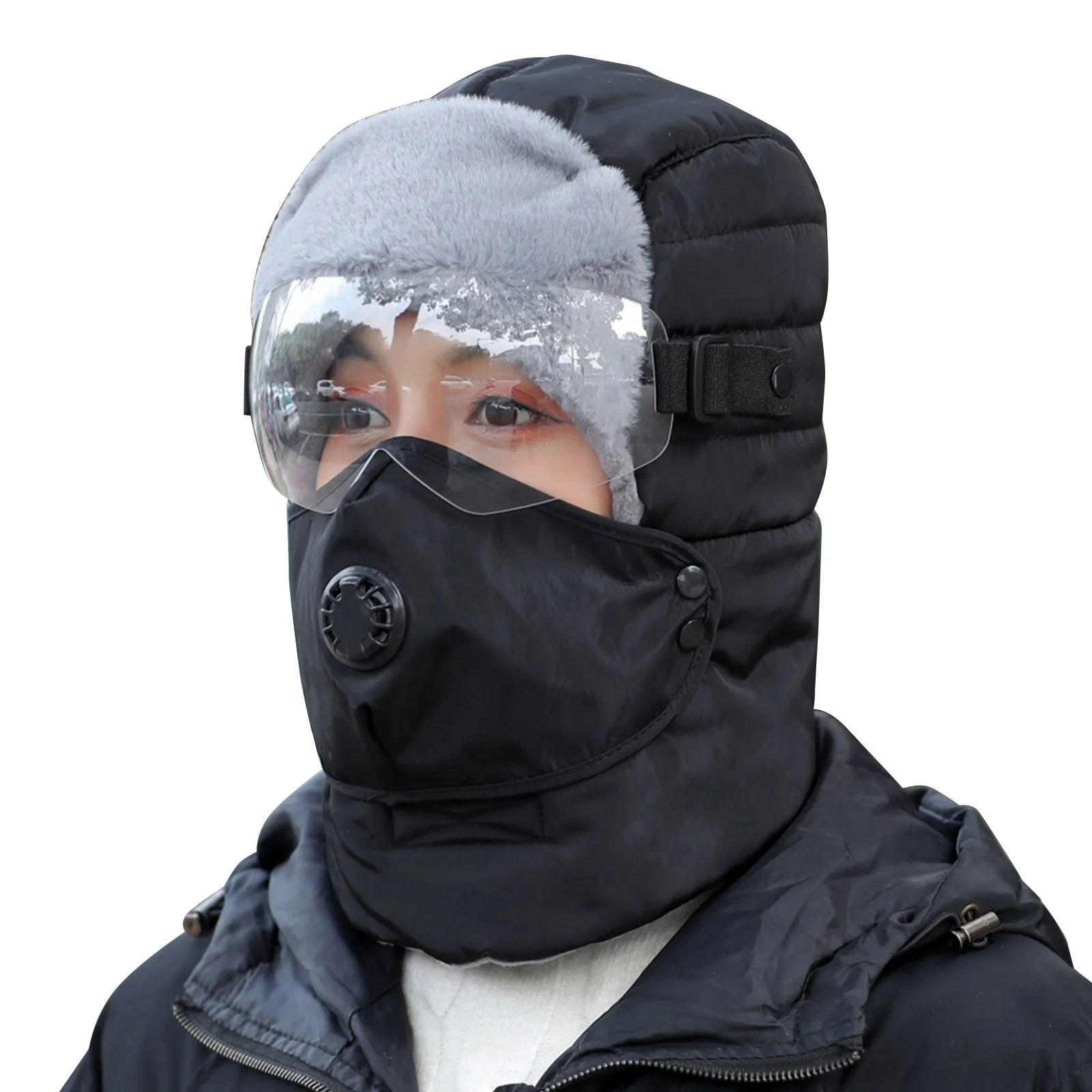 Унисекс теплая шляпа с полной головкой дыхательные клапаны крышка для лица ушной