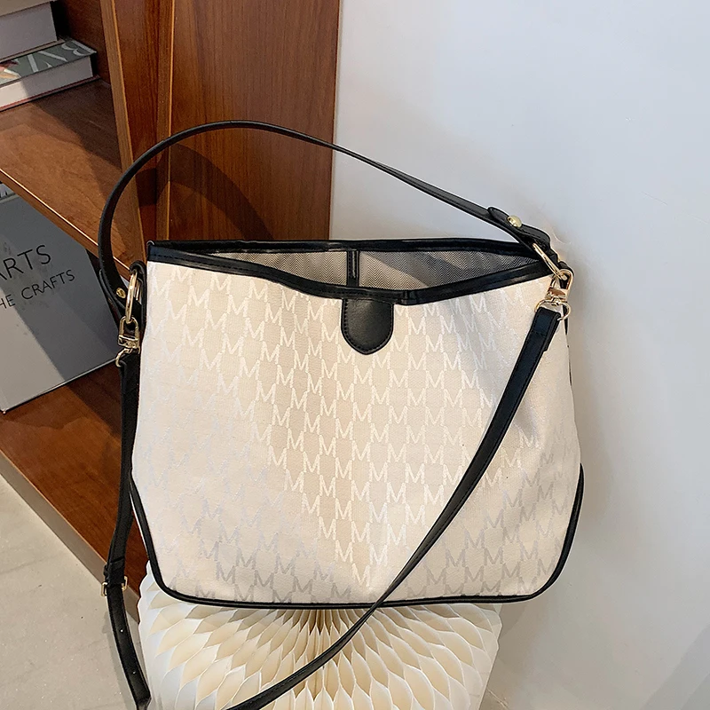 Women Tote Bags Denim Large Shoulder Bag High Quality Crossbody Bag Vintage Letter Pattern Satchels Female Packs