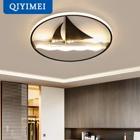 sailboat shape led ceiling lamp for bedroom ceiling lights bedroom decoration lights ac90 220v modern creative ceiling lighting
