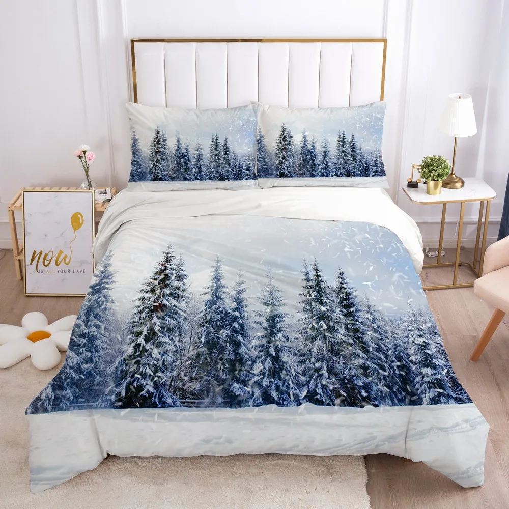 

3D Fine View Design Bedding Sets Duvet Cover Sets Bedding Bag Pillow Shams 180*220 200*225 228*228265*230 Custom Bedding Sets
