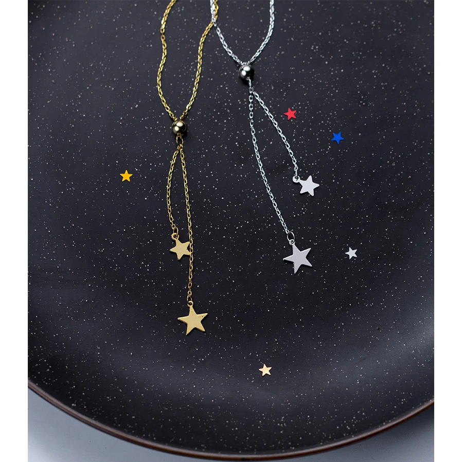 Ожерелье чокер труста из стерлингового серебра 925 пробы с кулоном в виде двух