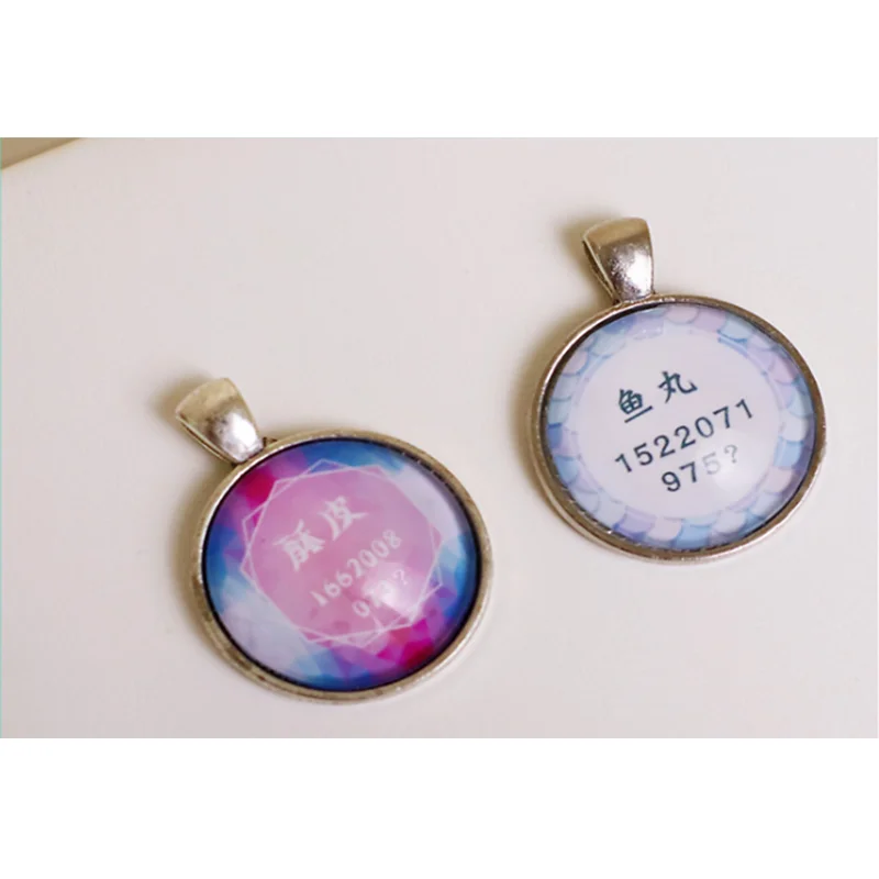 

Cat brand custom ID card anti losing card lettering pet bell cat tag phone customized wooden metal