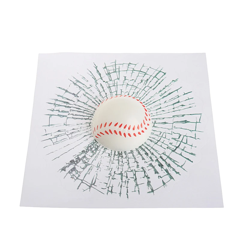 

X7AE 3D Car Stickers Car Ball Hit Body Window Sticker Self Adhesive Decal