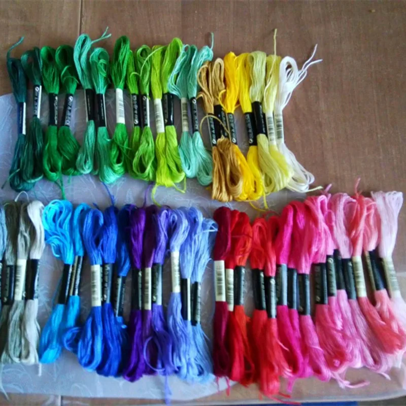 Нитки для вышивания шелковые случайный цвет 50 шт. | Дом и сад