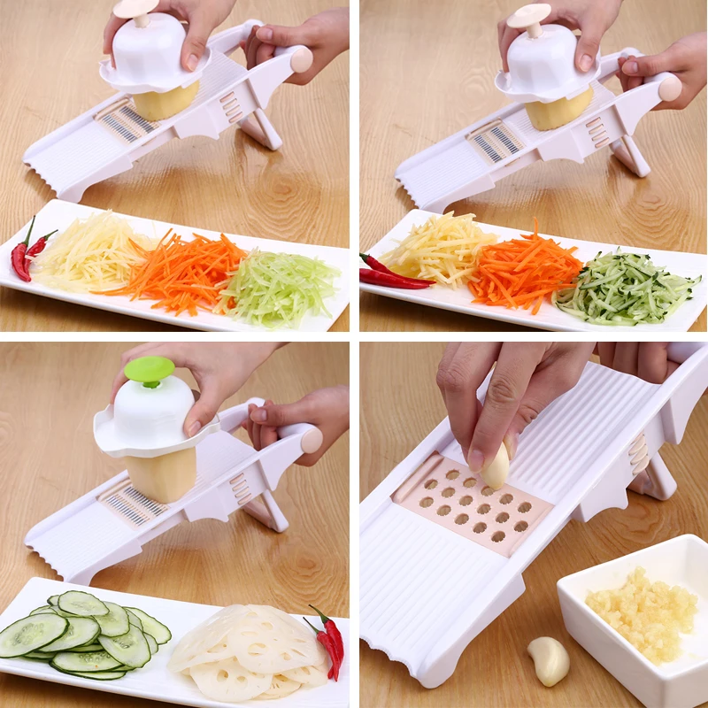 Mandoline Slicer Manual Vegetable Cutter with 5 Blade Potato Carrot Grater for Vegetable Onion Slicer Kitchen Tools Accessories