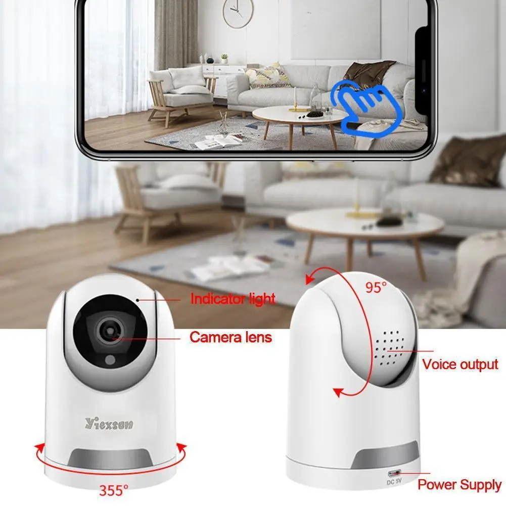 

Security Camera Home Security Surveillance Camera Wireless WiFi Mini IP Camera For Kids/Pet Baby Monitor