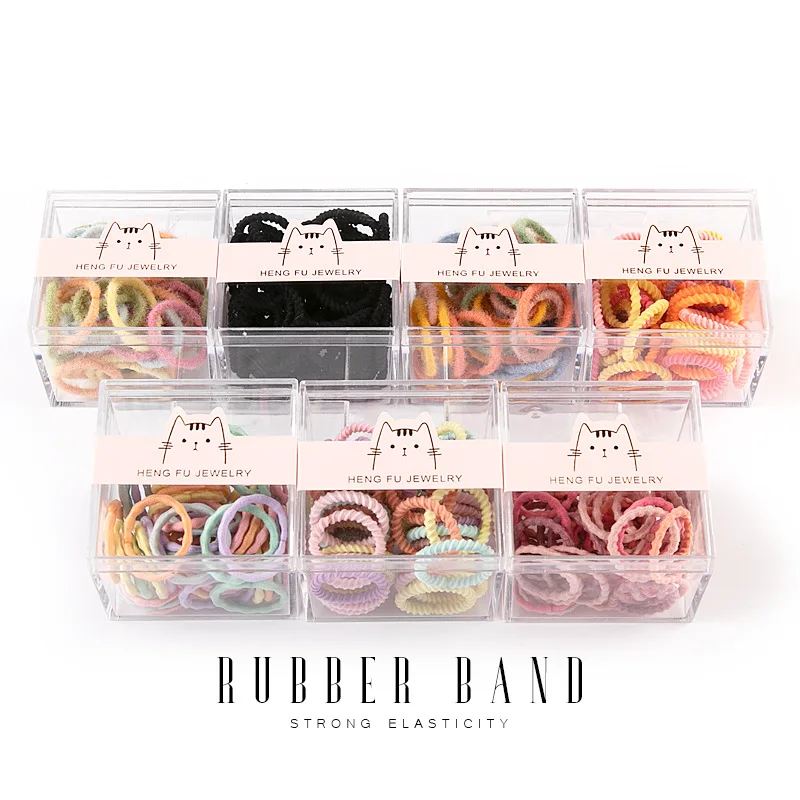 

New Children Cute Colors Soft Elastic Hair Bands Baby Girls Lovely Scrunchies Rubber Bands Kids Hair Accessories