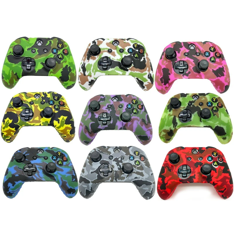 Для Xbox One X S геймпад камуфляж силиконовый резиновый чехол для кожи сцепление
